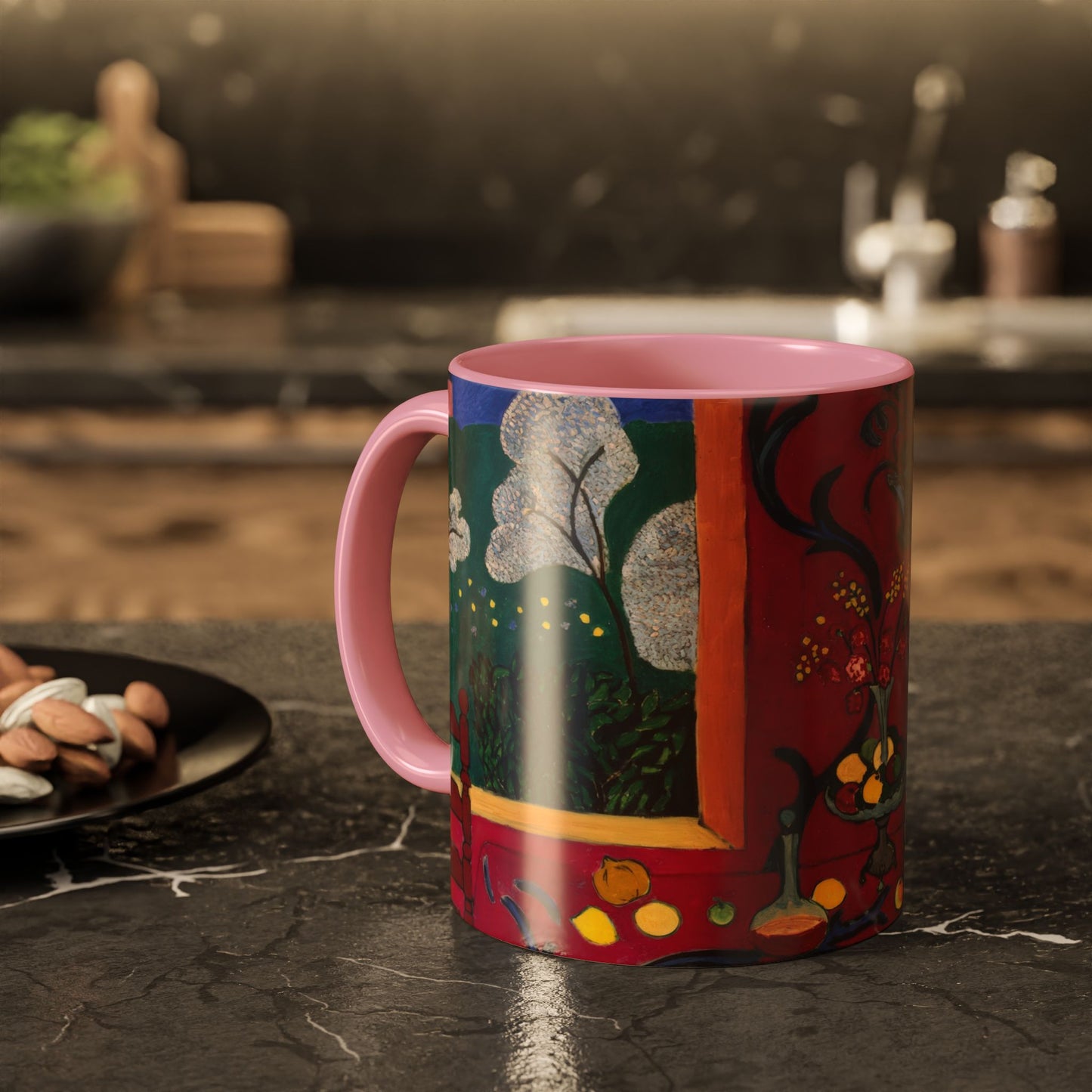 Matisse, Henri - The Dessert Harmony in Red (1908) - Colorful Accent Mugs