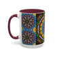 Pacio, Adam - Emerald Arrows Mandala - Colorful Accent Mugs