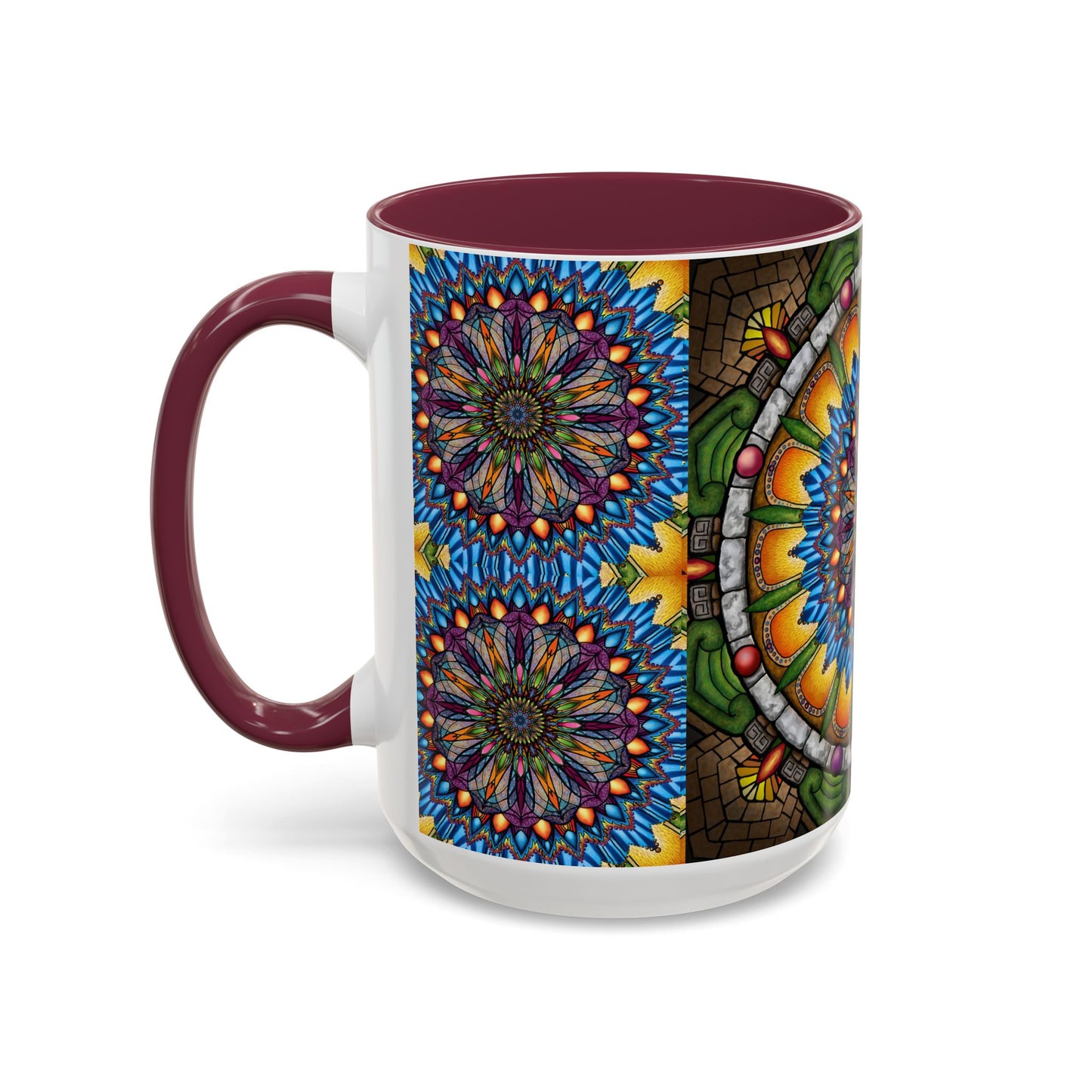Pacio, Adam - Emerald Arrows Mandala - Colorful Accent Mugs