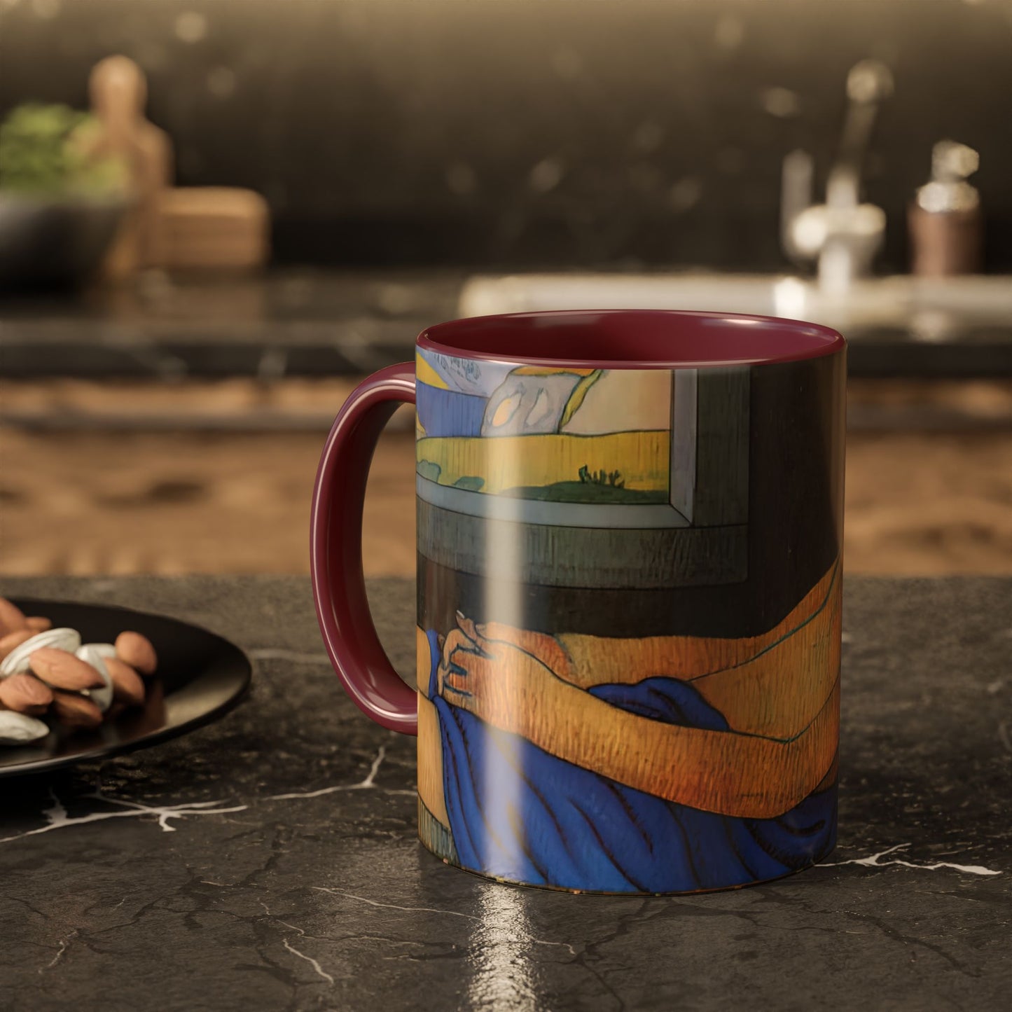 Filiger, Charles - The Recumbent Christ (1895) - Colorful Accent Mugs