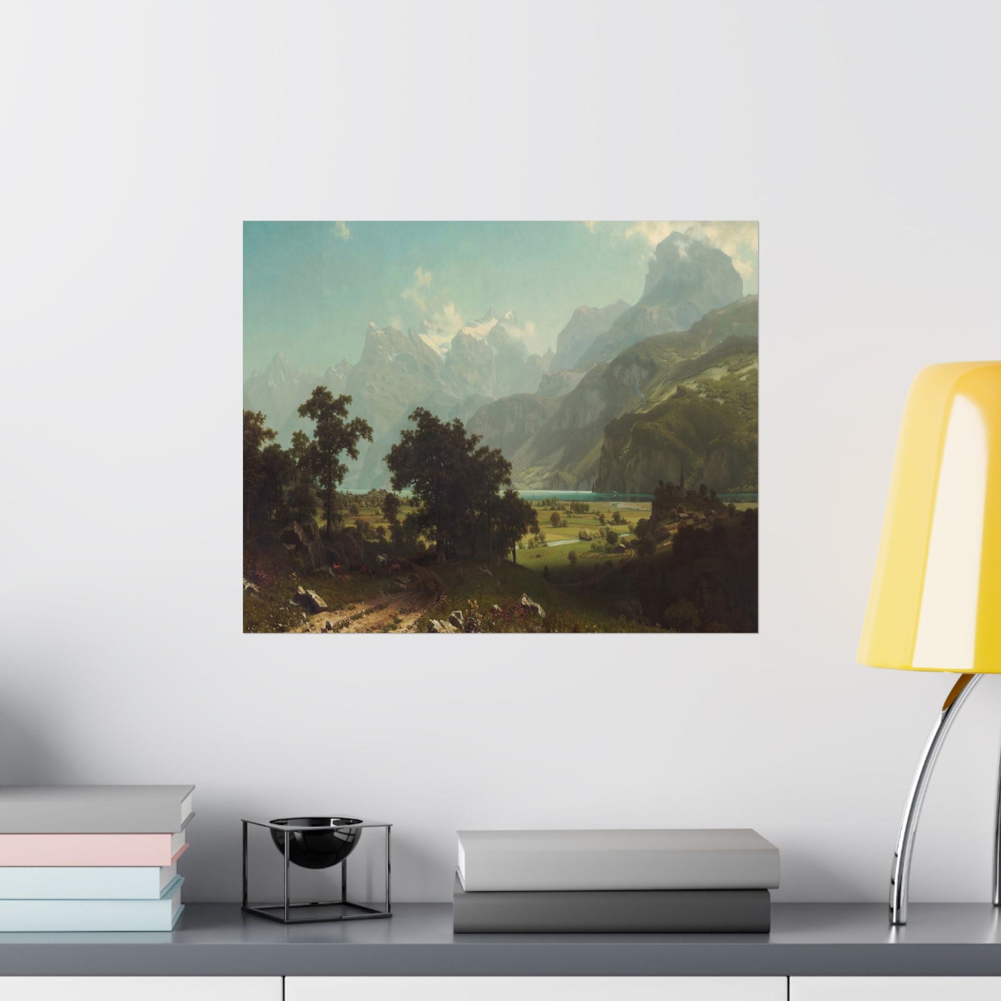 Bierstadt, Albert - Lake Lucerne (1858) - Satin Posters