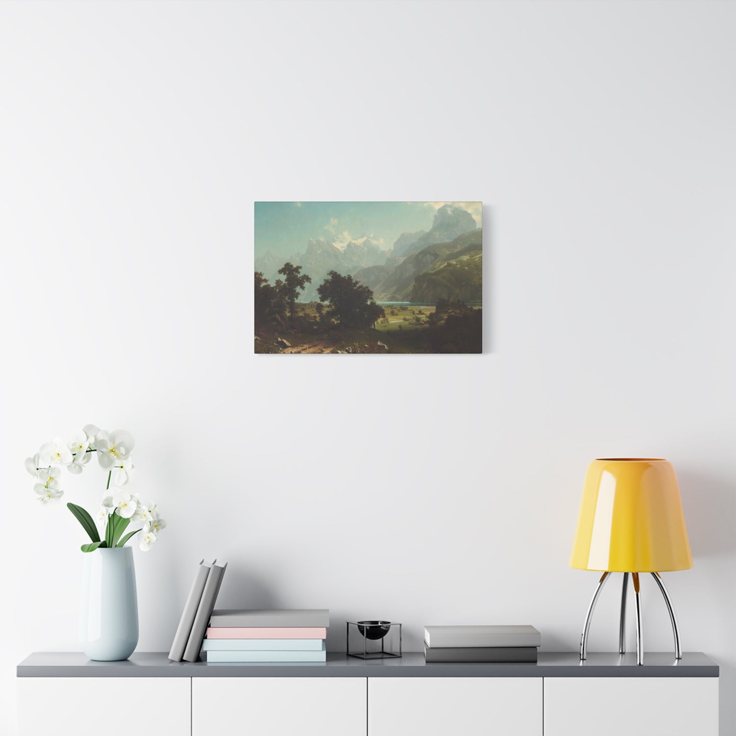 Bierstadt, Albert - Lake Lucerne (1858) - Canvas Block, unframed