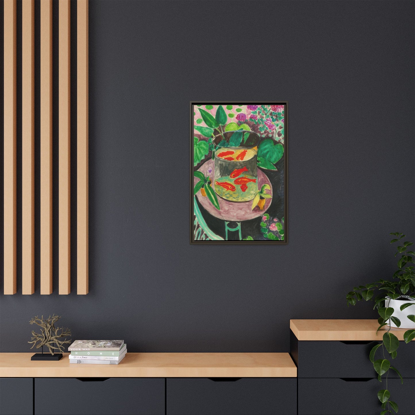 Matisse, Henri - The Goldfish (1912) - Matte Canvas, Framed