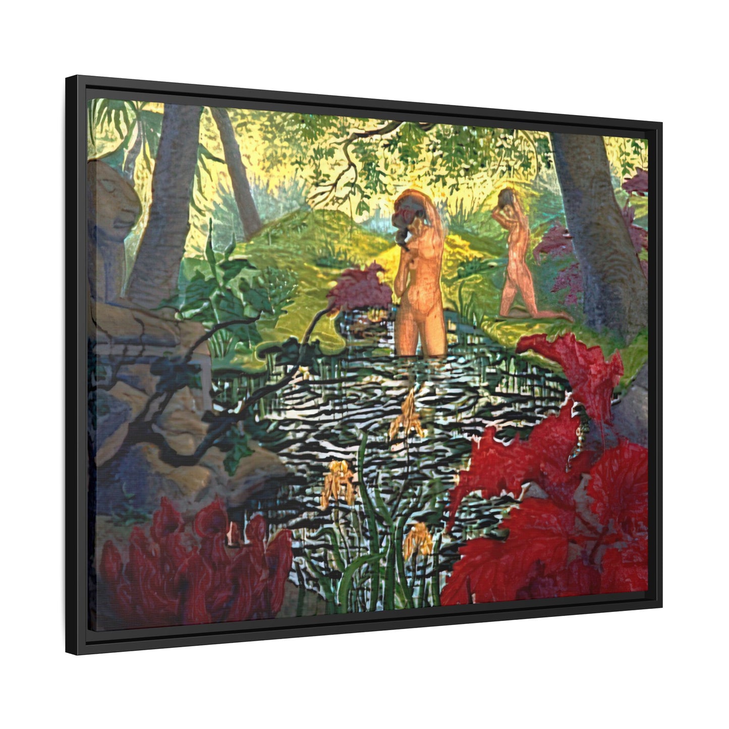 Ranson, Paul - The Lotus Bather (1906) - Matte Canvas, Framed