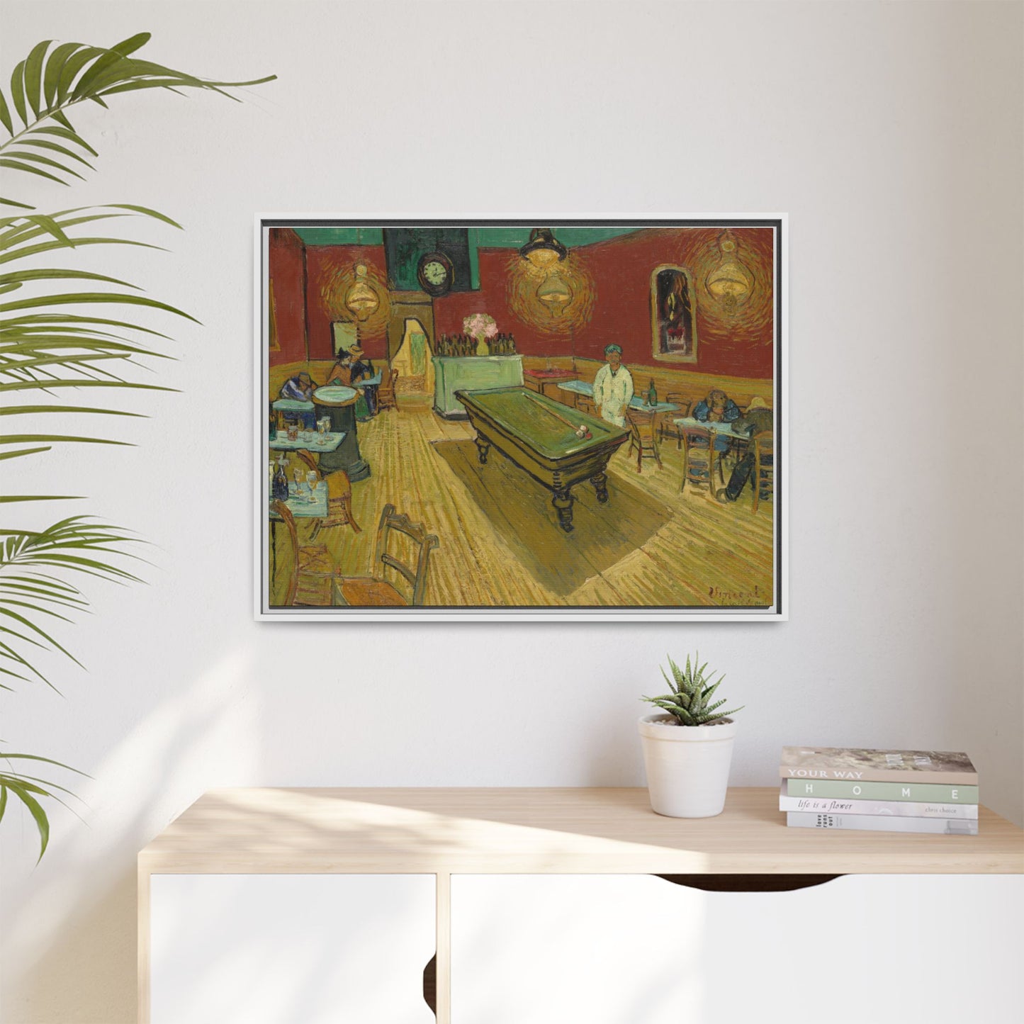 Van Gogh, Vincent - The Night Cafe (1888) - Matte Canvas, Framed
