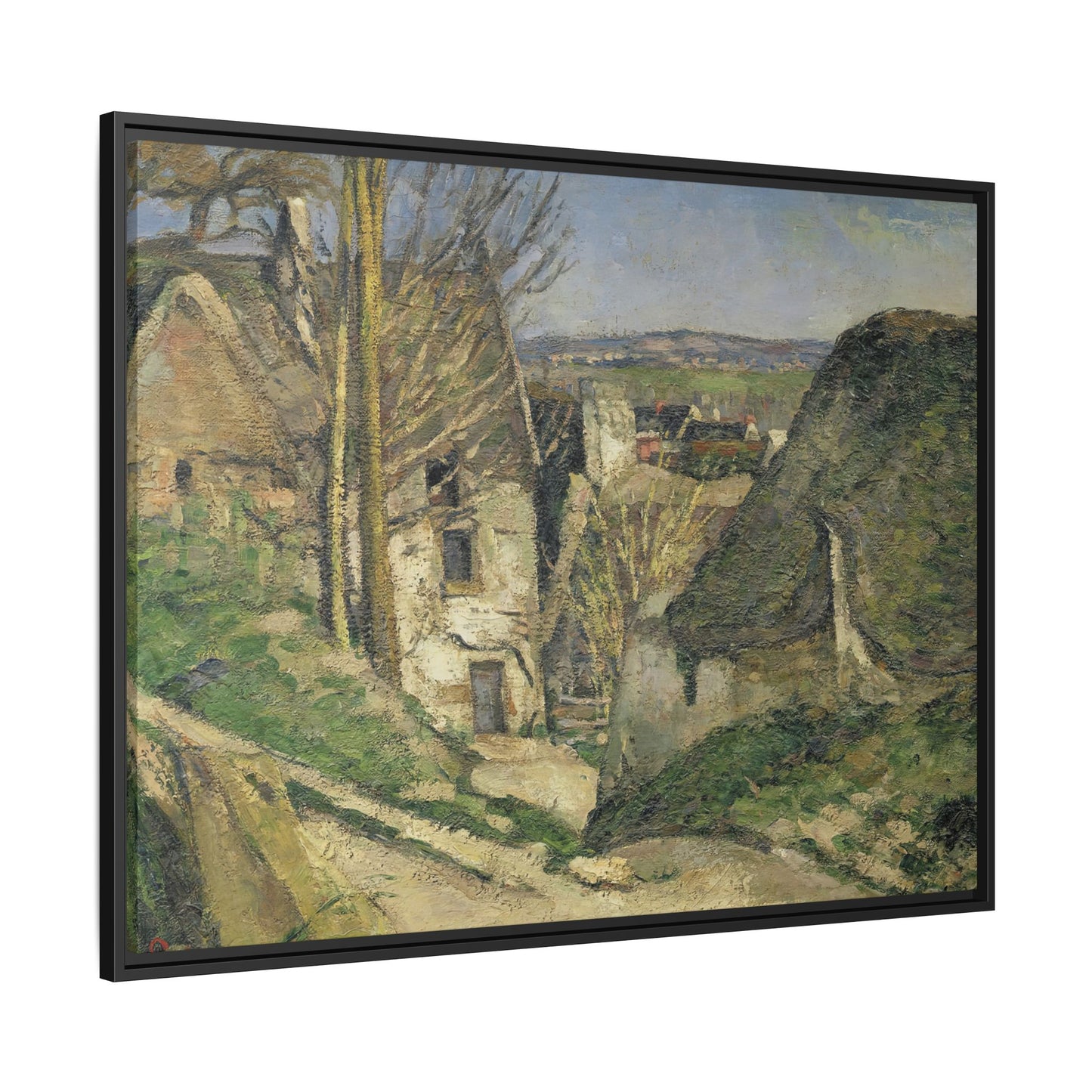 Cézanne, Paul - The House of the Hanged Man, Auvers-sur-Oise (1874) - Matte Canvas, Framed