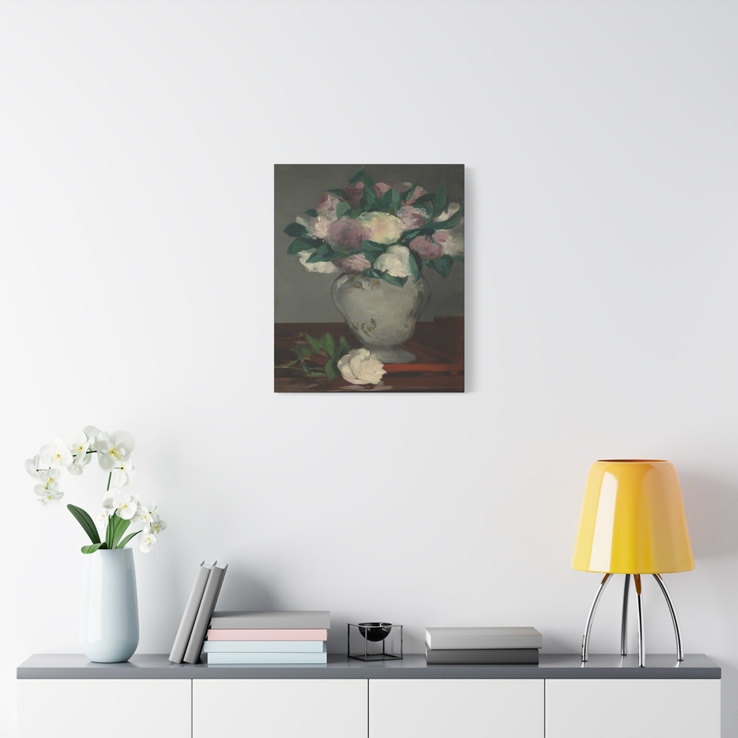 Manet, Édouard - Peonies (1864) - Canvas Block, unframed