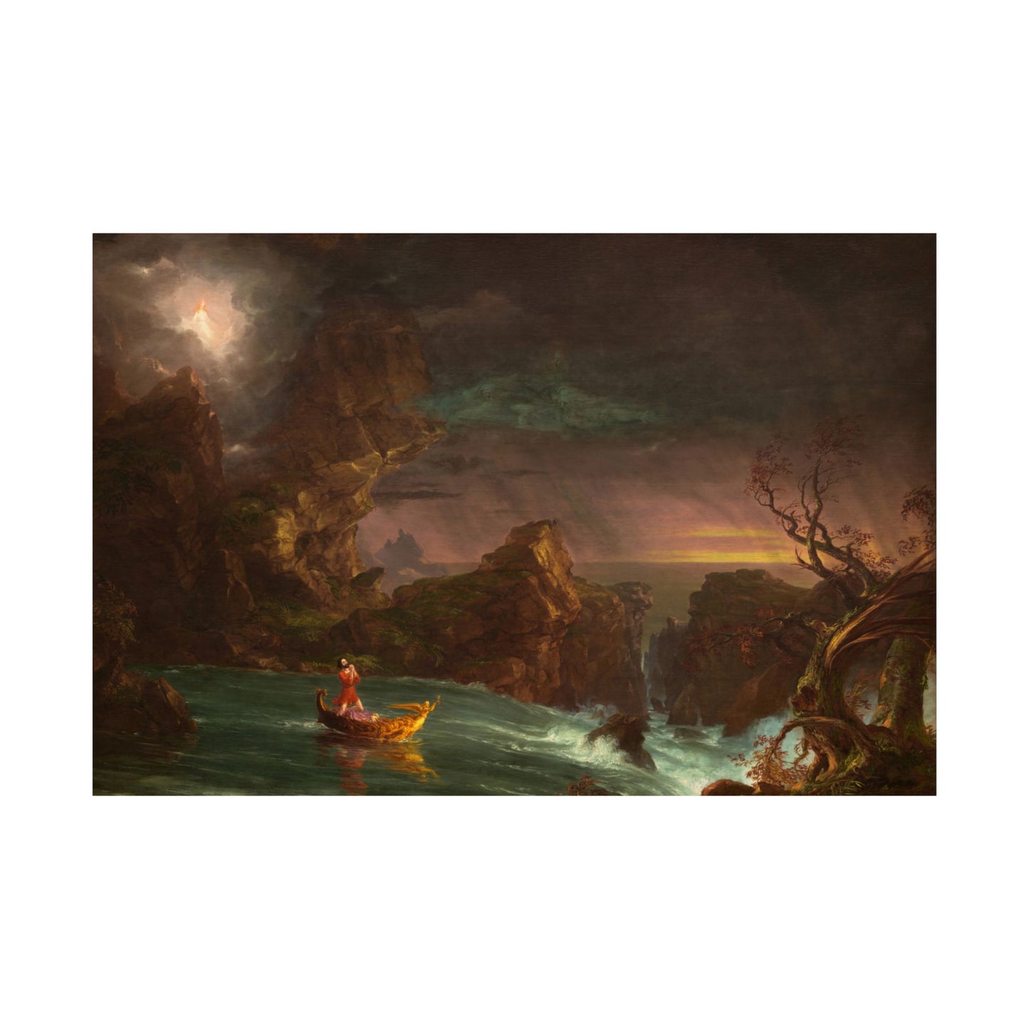 Cole. Thomas - The Voyage of Life: Manhood (1842)- Satin Posters