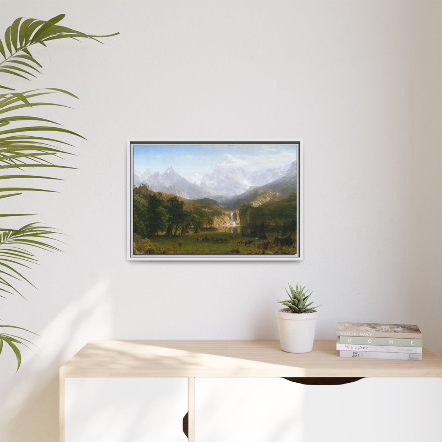 Bierstadt, Albert - The Rocky Mountains, Lander’s Peak (1863) - Matte Canvas, Framed