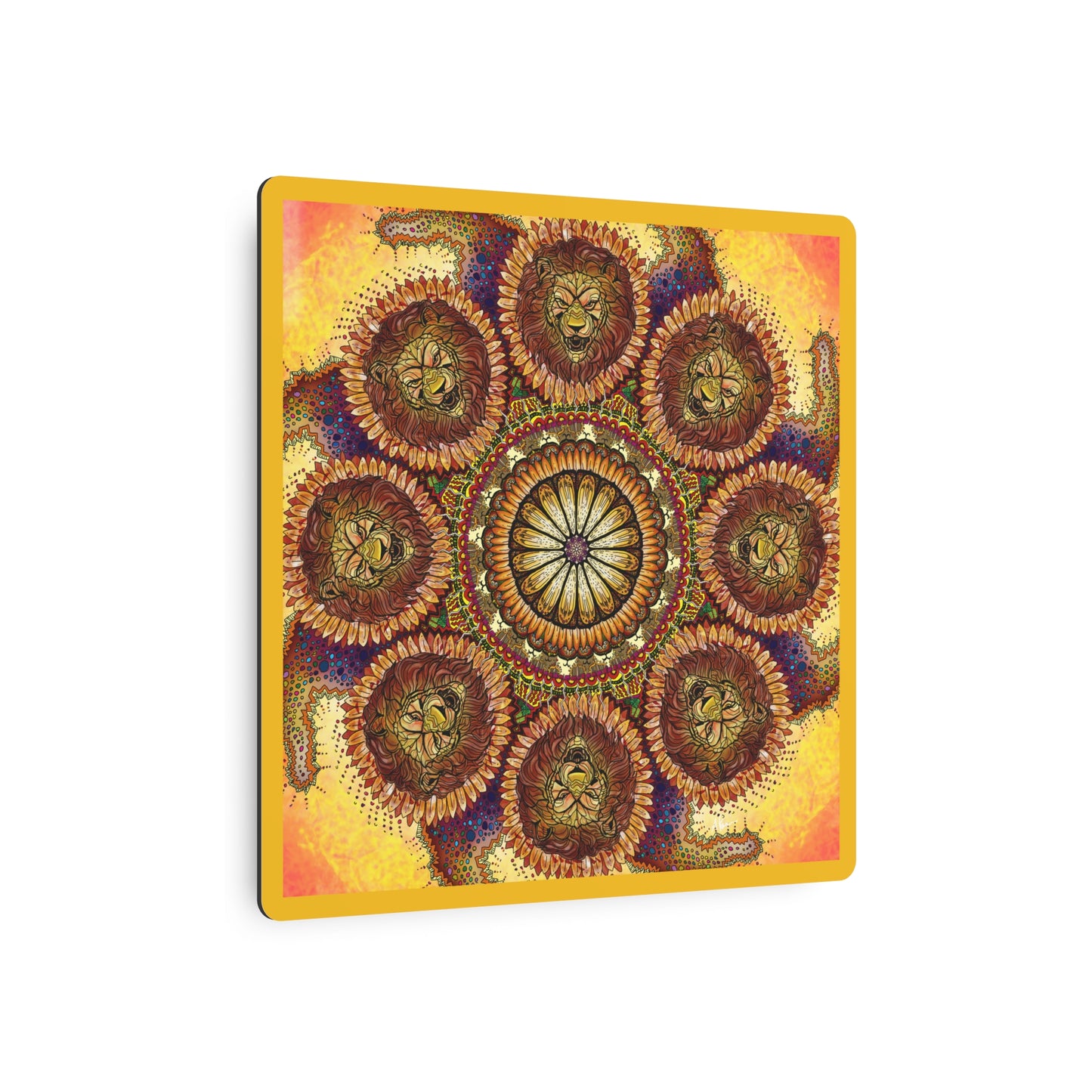 Lion Summer Mandala - Metal Sign