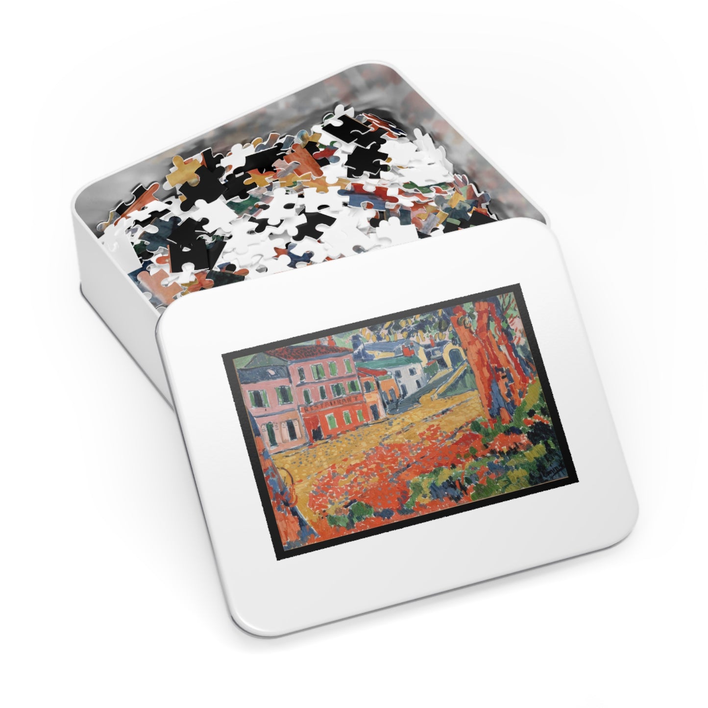 de Vlaminck, Maurice - Restaurant de la Machine à Bougival (1905) - 1000pc Jigsaw Puzzle
