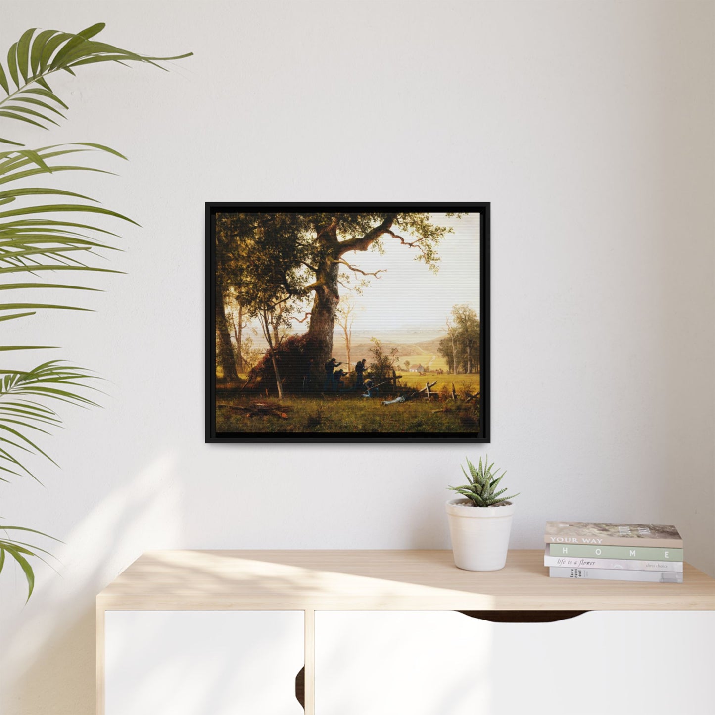 Bierstadt, Albert -  Guerrilla Warfare (1861) - Matte Canvas, Framed