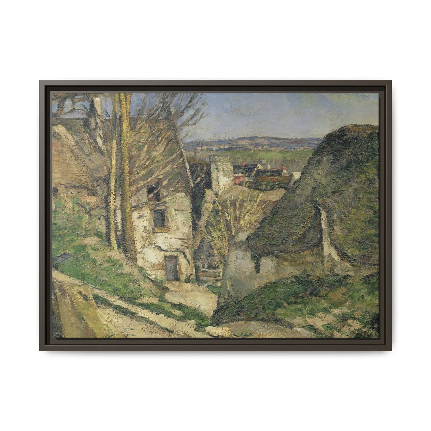 Cézanne, Paul - The House of the Hanged Man, Auvers-sur-Oise (1874) - Matte Canvas, Framed