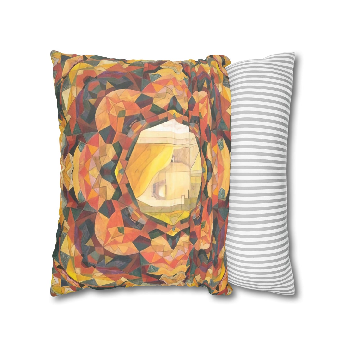 Filiger, Charles - Woman’s Head with Closed Eyes (1893) - Suede Square Pillowcase