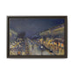 Pissarro, Camille - The Boulevard Montmartre At Night (1897) - Matte Canvas, Framed