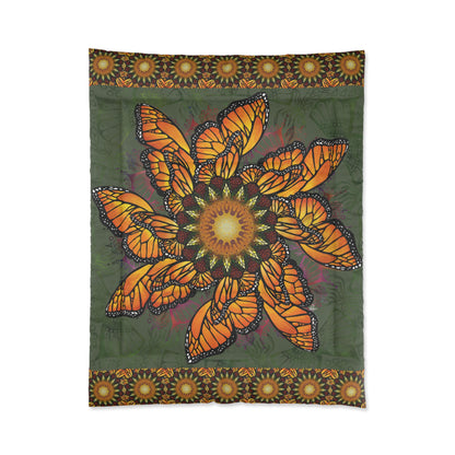 Monarch Butterfly Mandala - Comforter