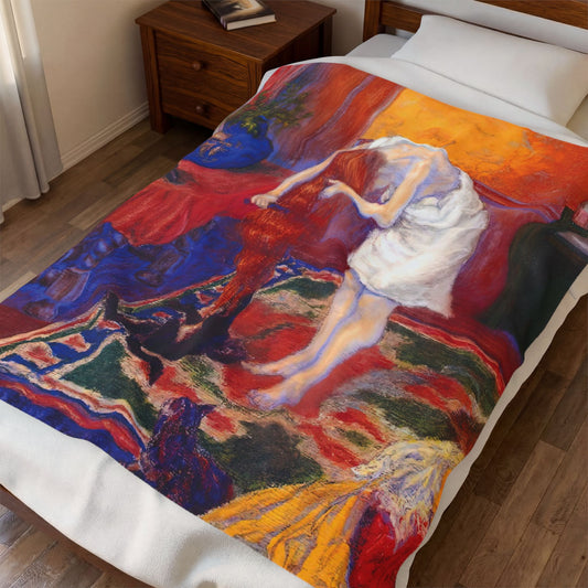 Ranson, Paul - The Golden Head of Hair (1909) - Velveteen Plush Blanket