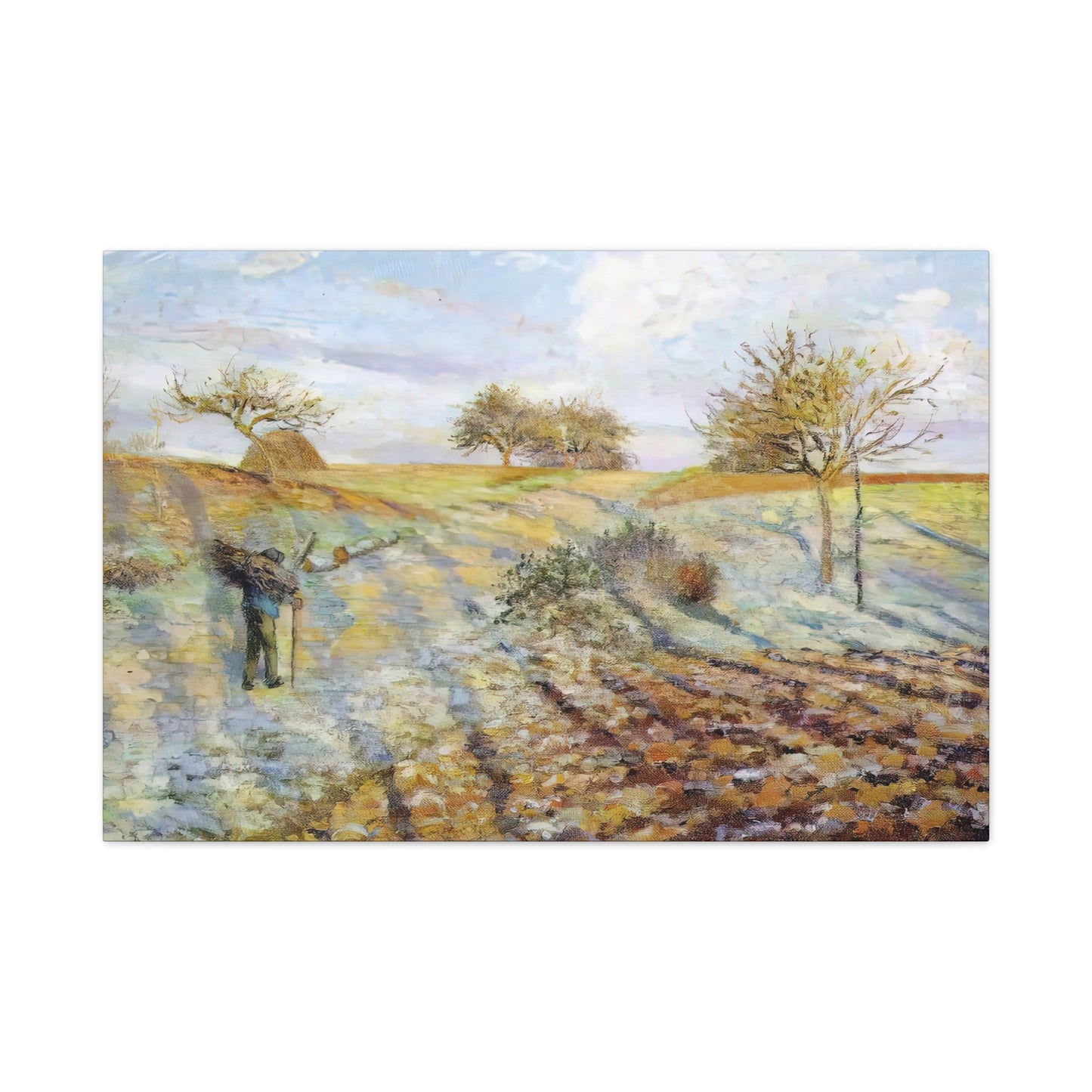 Pissarro, Camille - Hoarfrost (1873) - Canvas Block, unframed