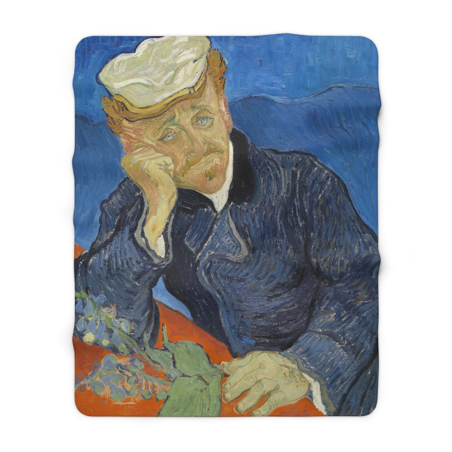 Van Gogh, Vincent - Portrait of Dr. Paul Gachet (1890) - Sherpa Fleece Blanket