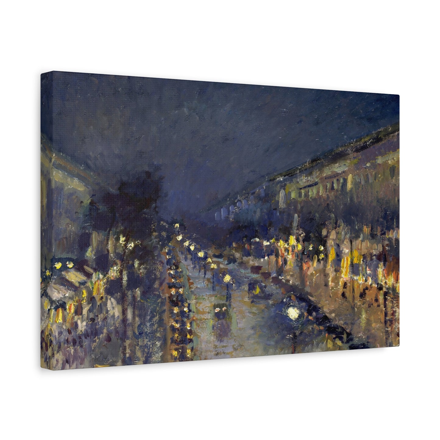 Pissarro, Camille - The Boulevard Montmartre At Night (1897) - Canvas Block, unframed