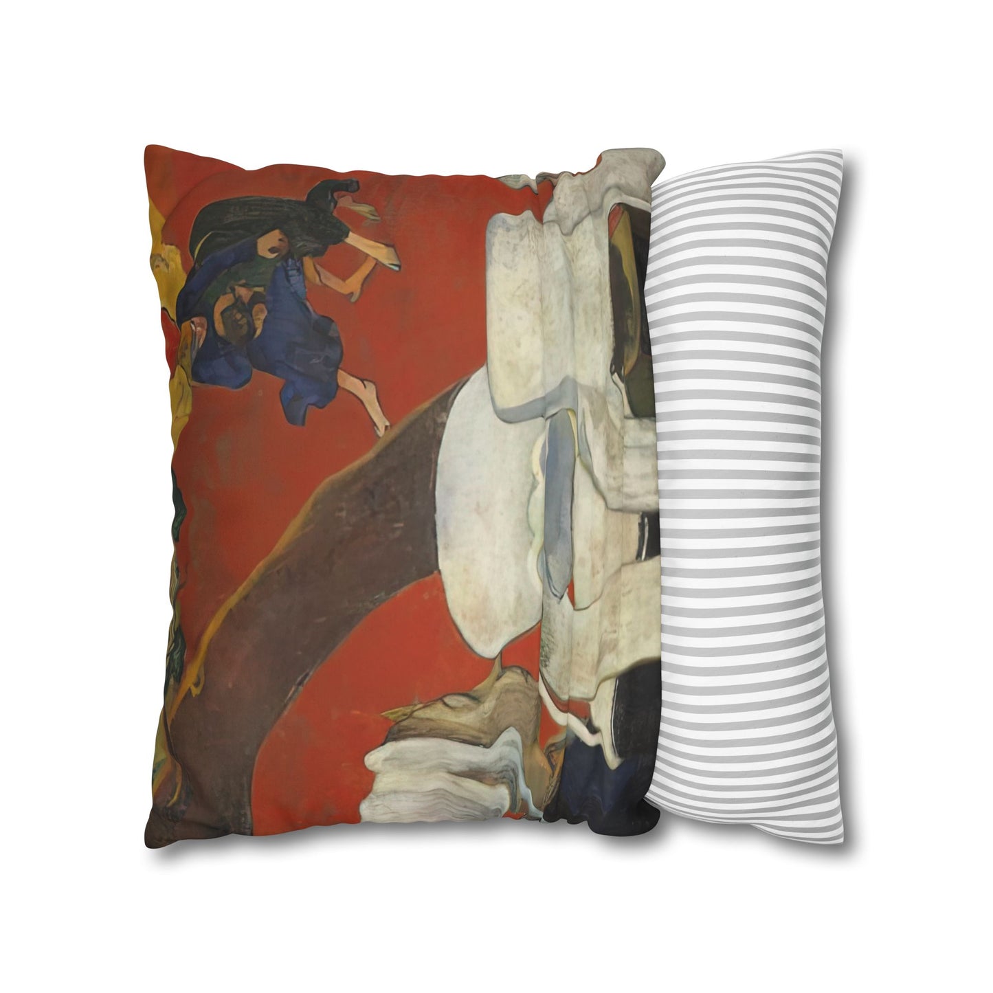 Gauguin, Paul - Vision of the Sermon (Jacob Wrestling with the Angel) (1888) - Suede Square Pillowcase