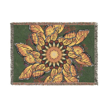 Pacio, Adam - Monarch Butterfly Mandala - Woven Blanket
