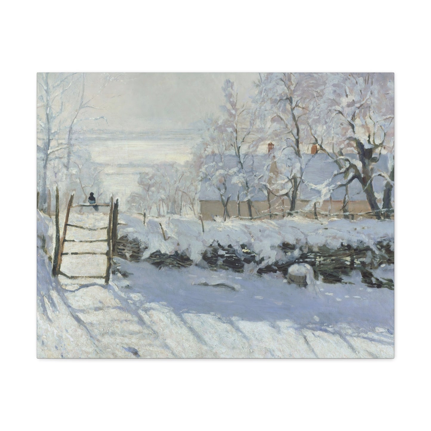 Monet, Claude - The Magpie (1868) - Canvas Block, unframed