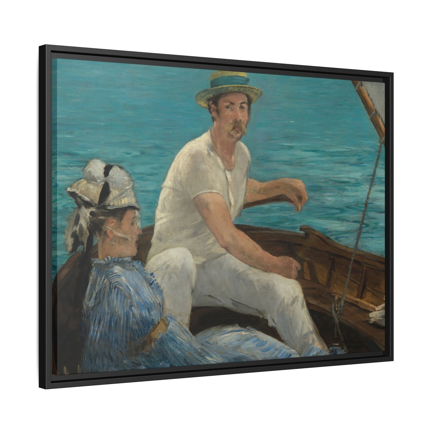 Manet, Édouard - Boating (1874) - Matte Canvas, Framed