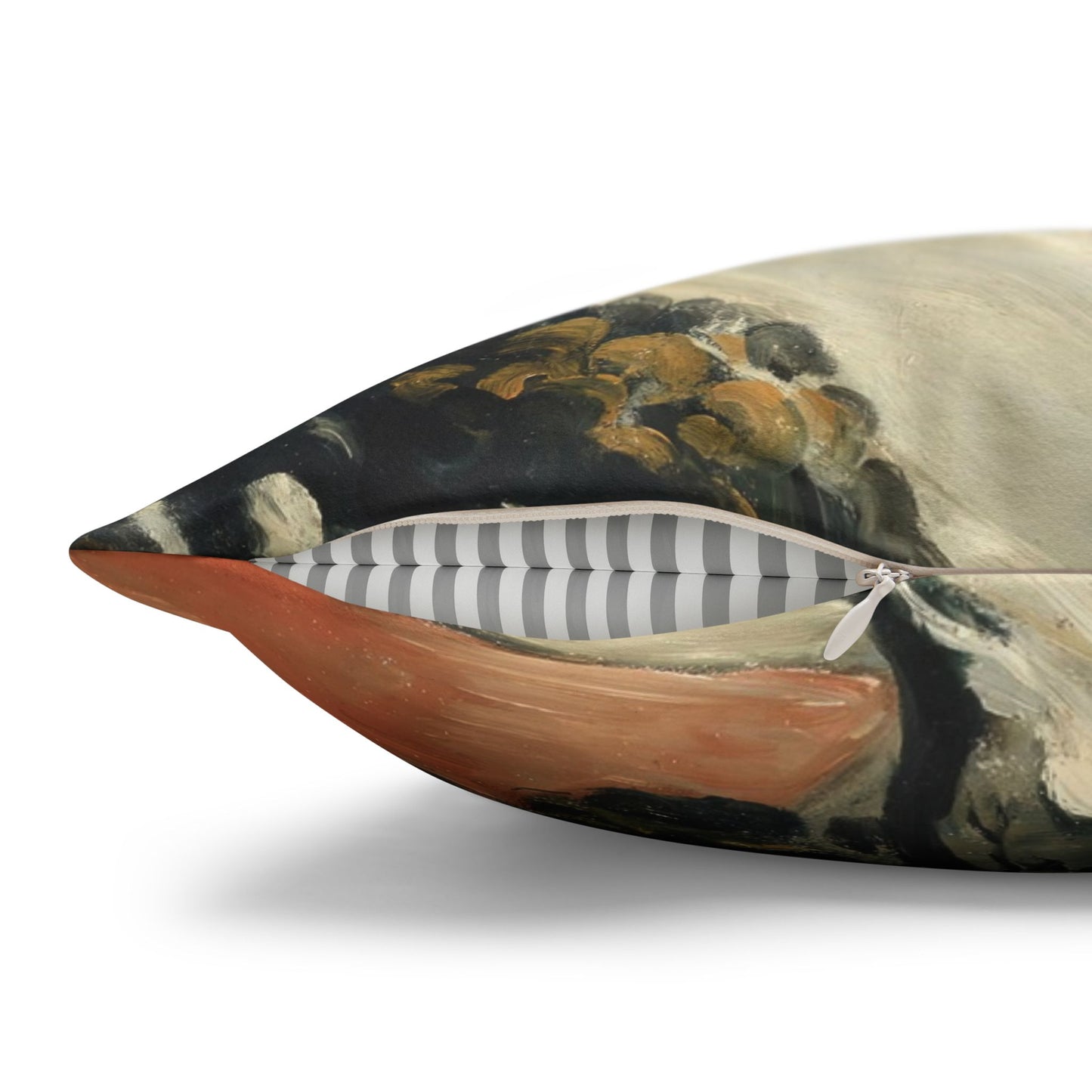 Cézanne, Paul - L’Estaque, Melting Snow (1870) - Suede Square Pillowcase