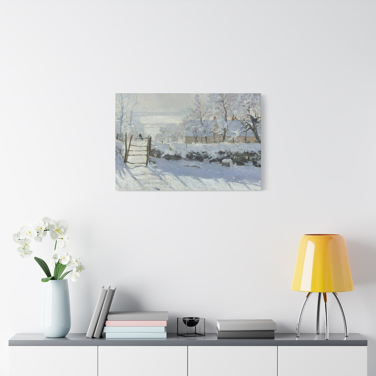 Monet, Claude - The Magpie (1868) - Canvas Block, unframed