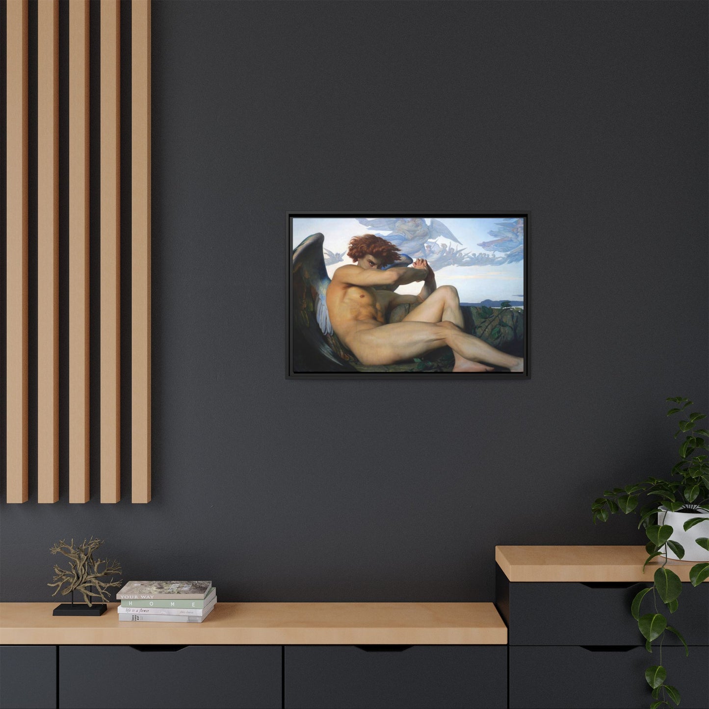 Cabanel, Alexandre - The Fallen Angel (1847) - Matte Canvas, Framed
