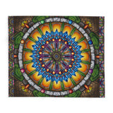 Emerald Arrows Mandala - Arctic Fleece Blanket