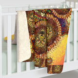 Lion Summer Mandala - Sherpa Fleece Blanket