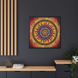 Solar Disc Mandala - Framed Canvas