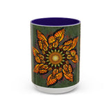 Monarch Butterfly Mandala - Colorful Accent Mugs