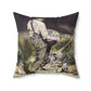 Courbet, Gustave - The Stone Breakers (1850) - Suede Square Pillow