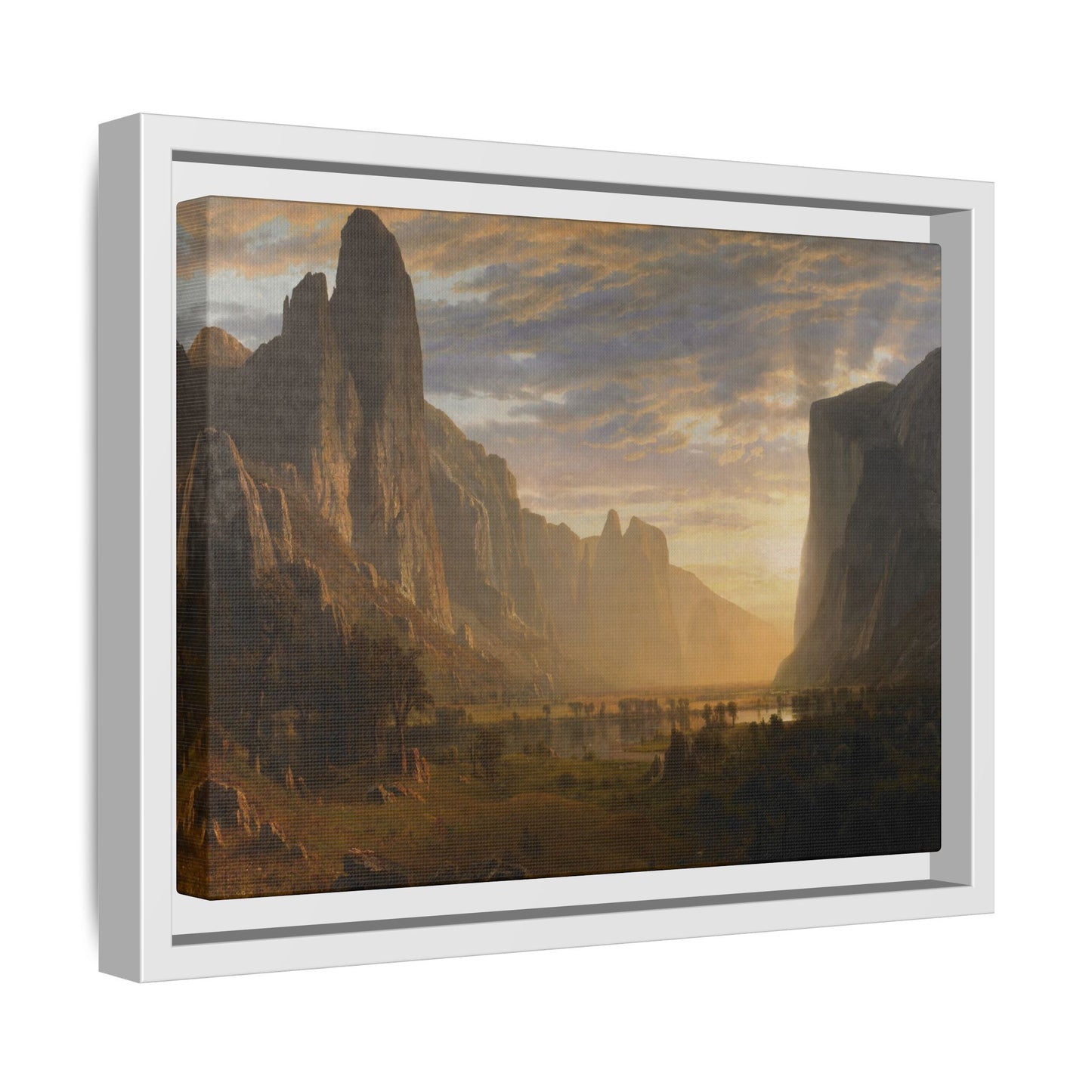 Bierstadt, Albert - Looking Down Yosemite Valley (1865) - Matte Canvas, Framed