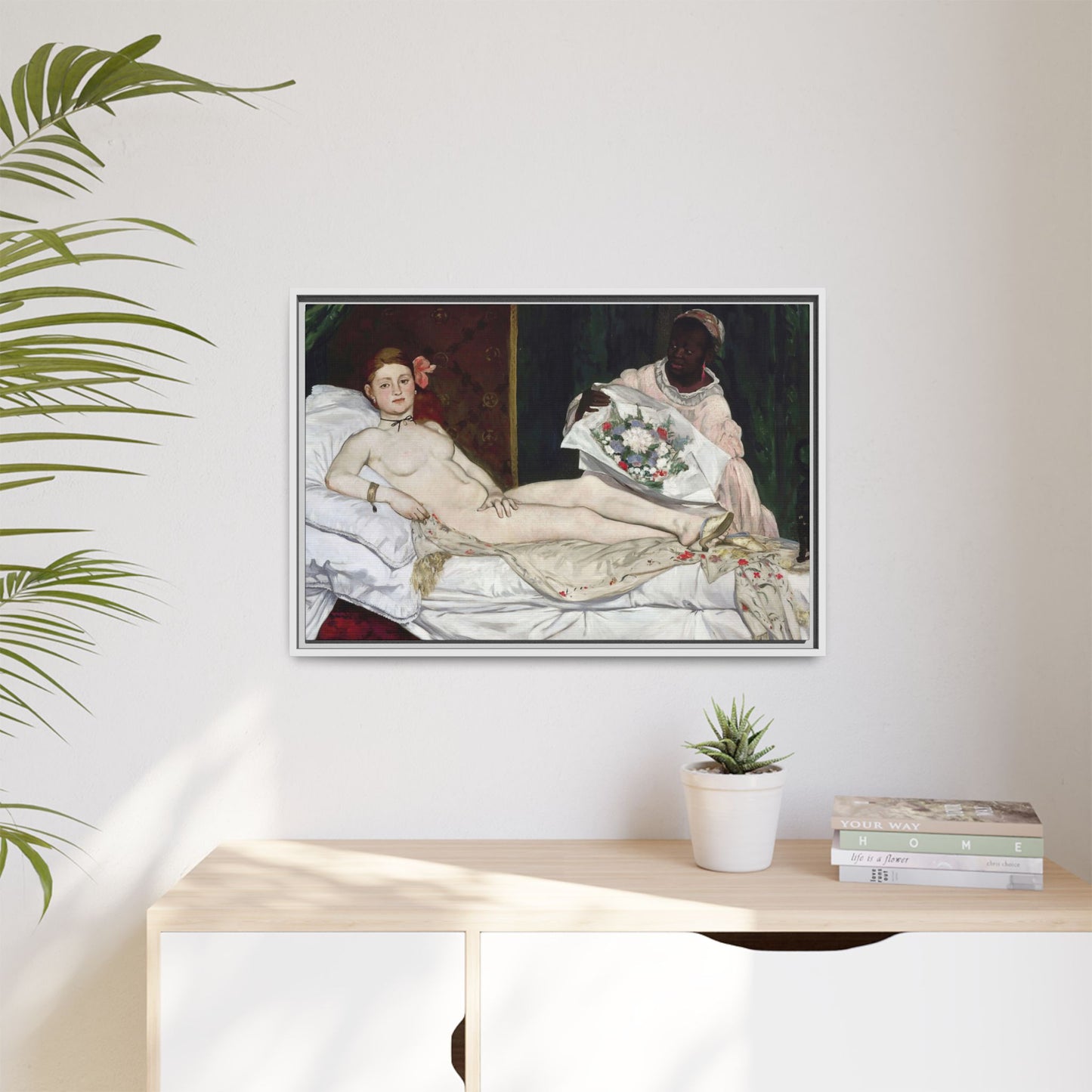 Manet, Édouard - Olympia (1870) - Matte Canvas, Framed