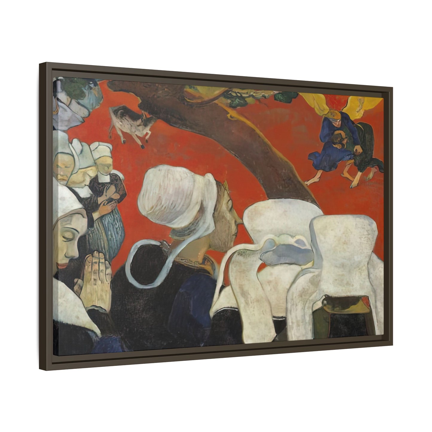 Gauguin, Paul - Vision of the Sermon (Jacob Wrestling with the Angel) (1888) - Matte Canvas, Framed
