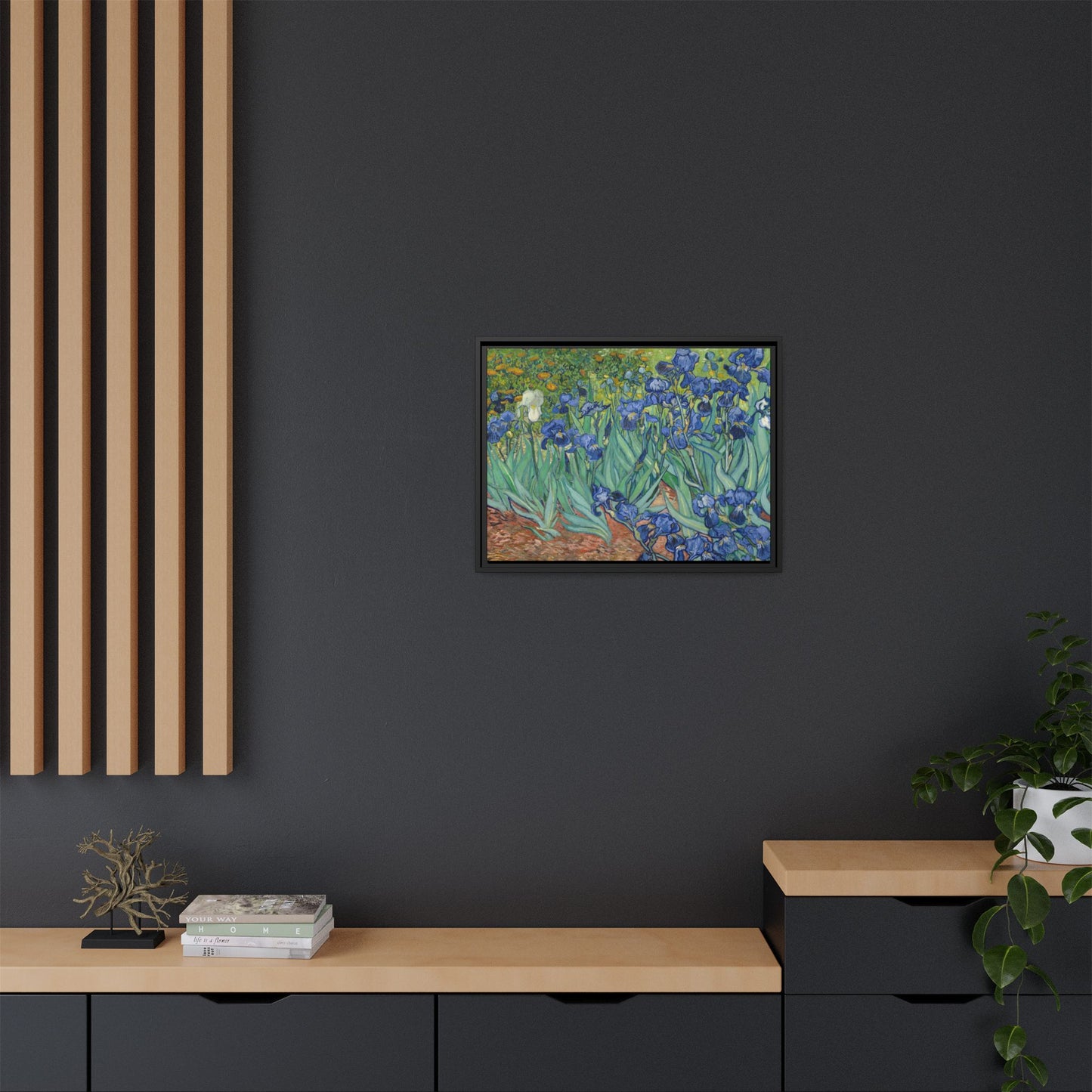 Van Gogh, Vincent - Irises (1889) - Matte Canvas, Framed