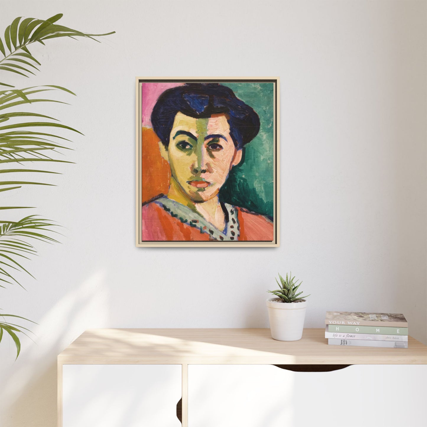 Matisse, Henri - The Green Stripe (1905) - Matte Canvas, Framed