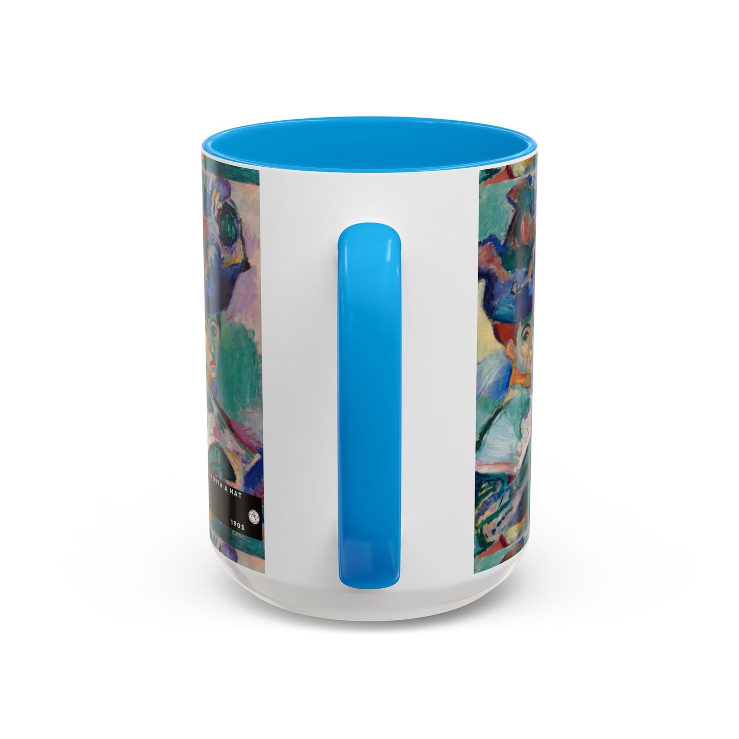 Matisse, Henri - Woman with a Hat (1905) - Colorful Accent Mugs