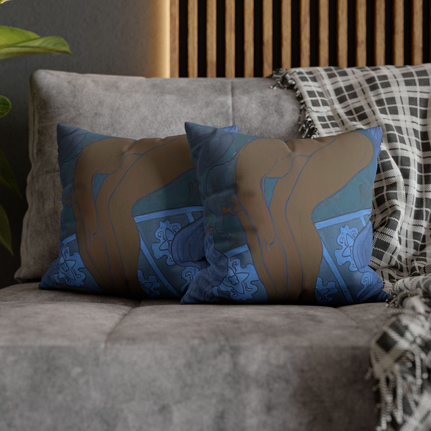 Ranson, Paul - The Blue Bather (1891) - Suede Square Pillowcase