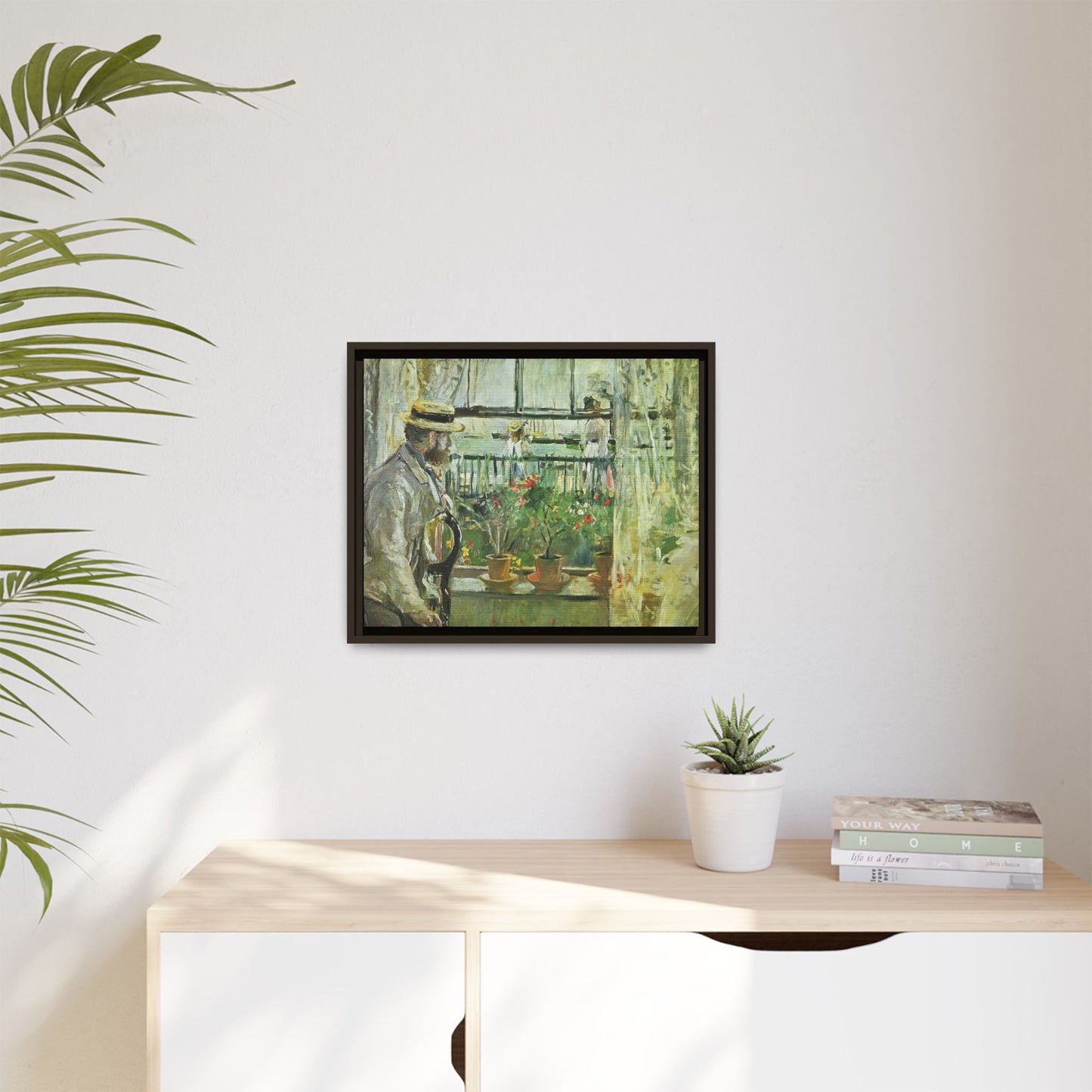 Morisot, Berthe - Eugene Manet on the Isle of Wight (1875) - Matte Canvas, Framed