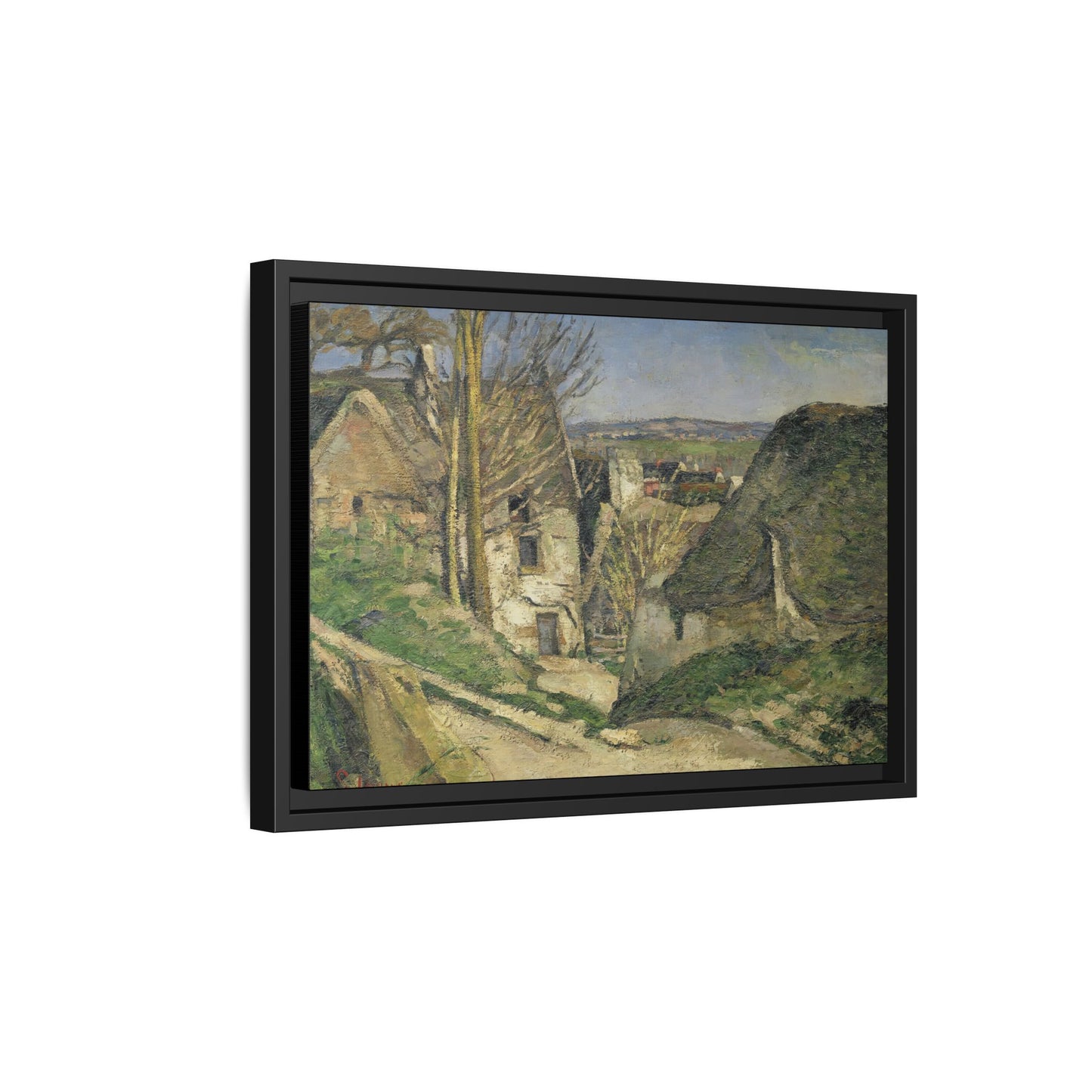 Cézanne, Paul - The House of the Hanged Man, Auvers-sur-Oise (1874) - Matte Canvas, Framed