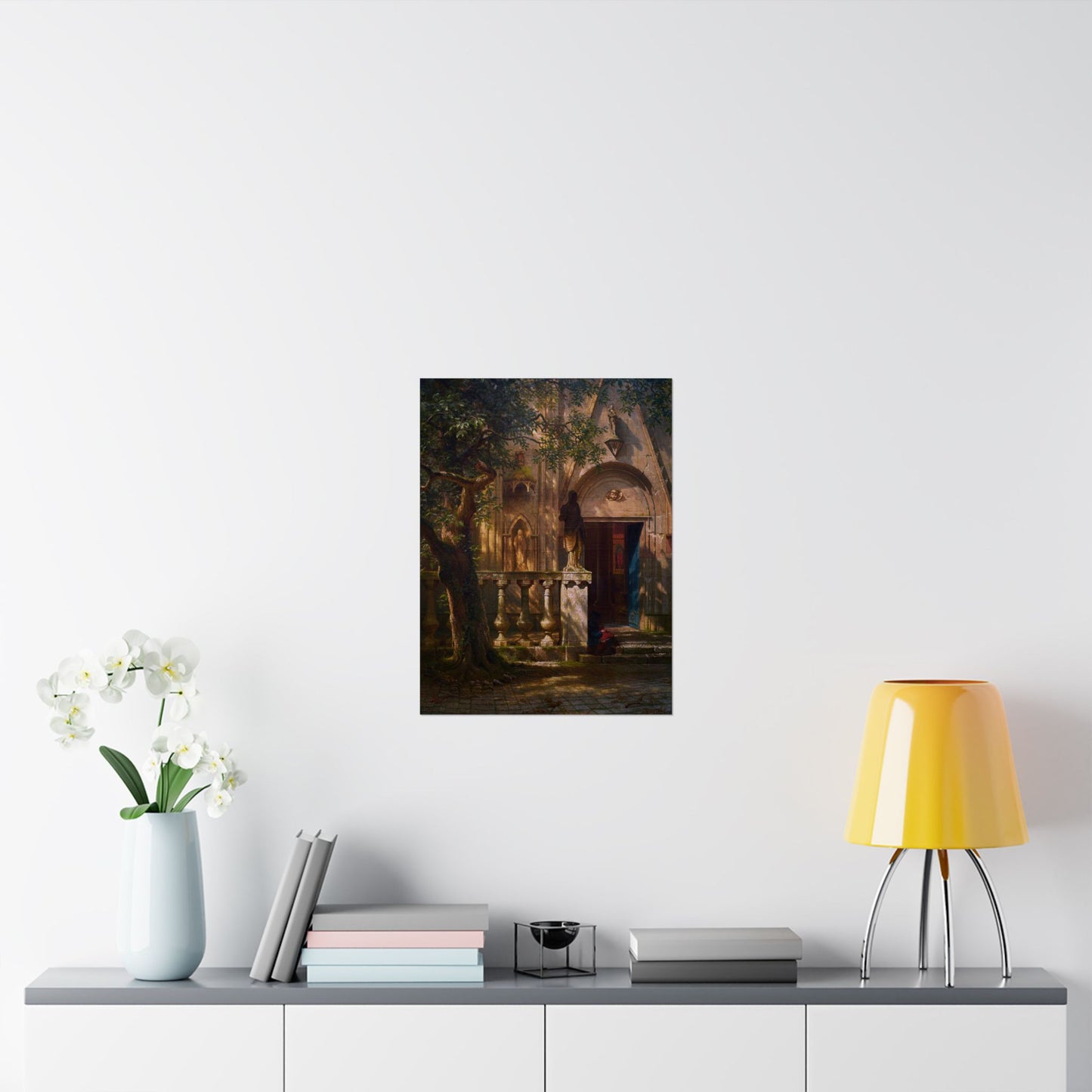 Bierstadt, Albert - Sunlight and Shadow  (1854) - Satin Posters