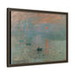 Monet, Claude - Impression, Sunrise (1872) - Matte Canvas, Framed