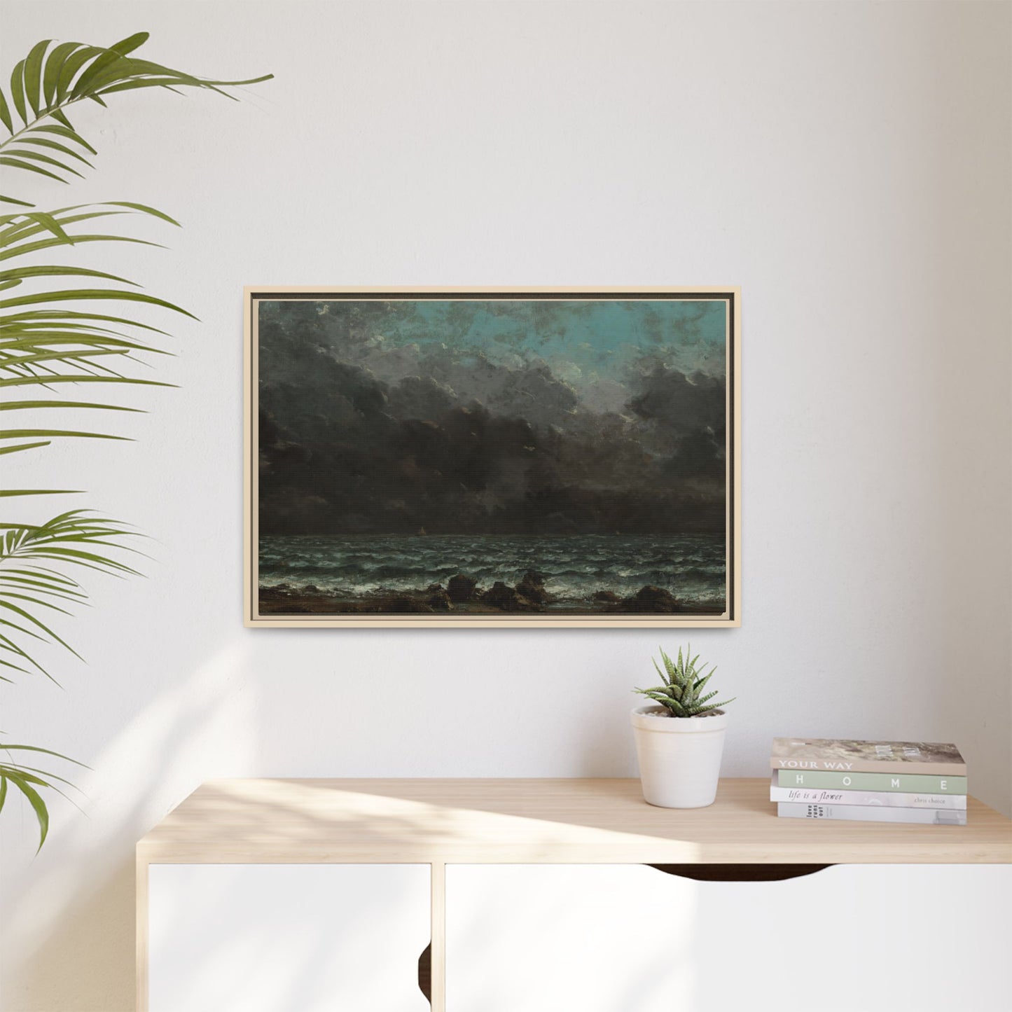 Courbet, Gustave - The Sea (1865) - Matte Canvas, Framed