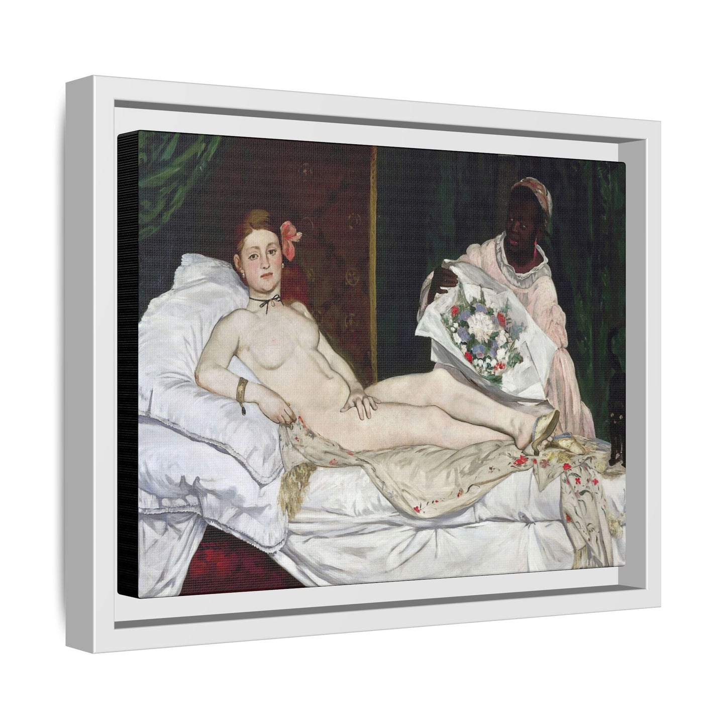 Manet, Édouard - Olympia (1870) - Matte Canvas, Framed