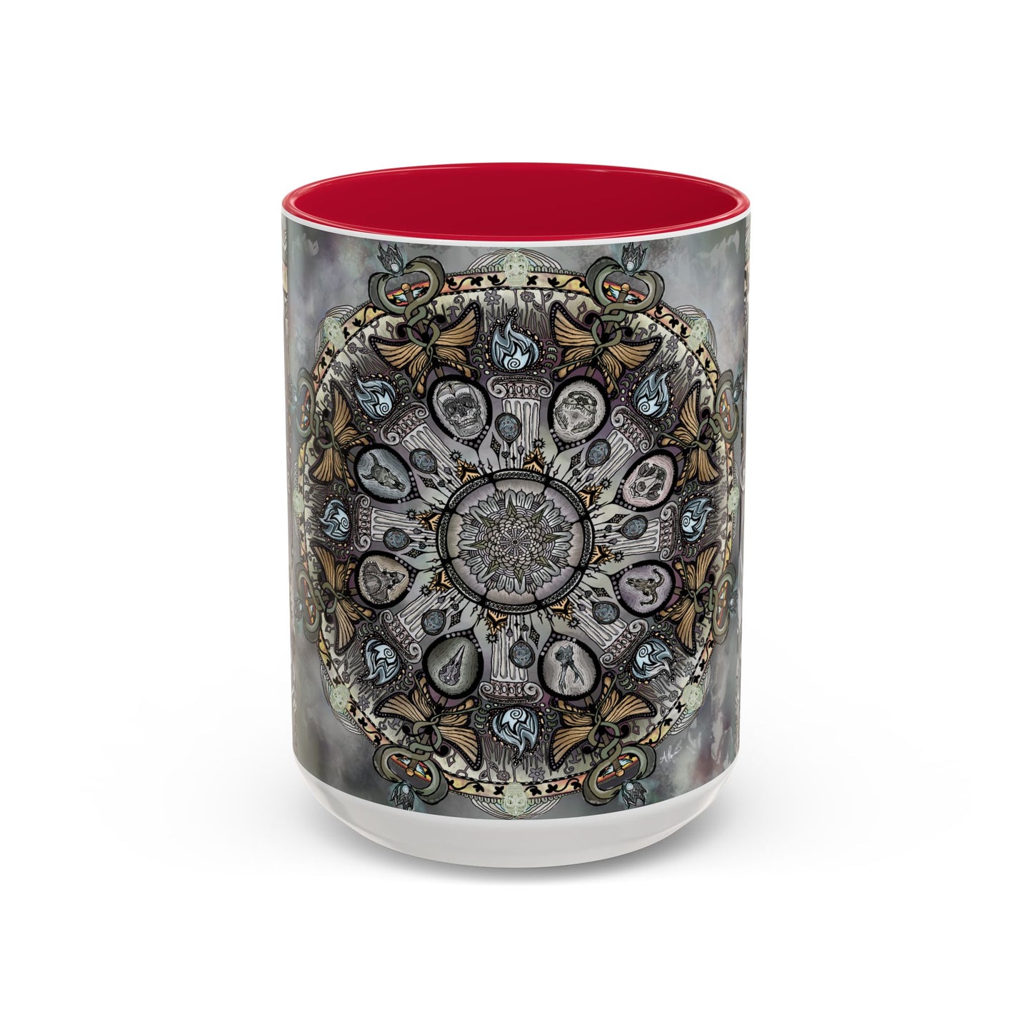 Pacio, Adam - Memento Mori Mandala - Colorful Accent Mugs